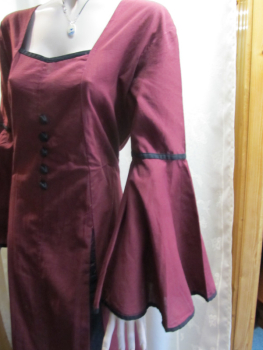 Preview: Ladies Medieval Dress Burgundy